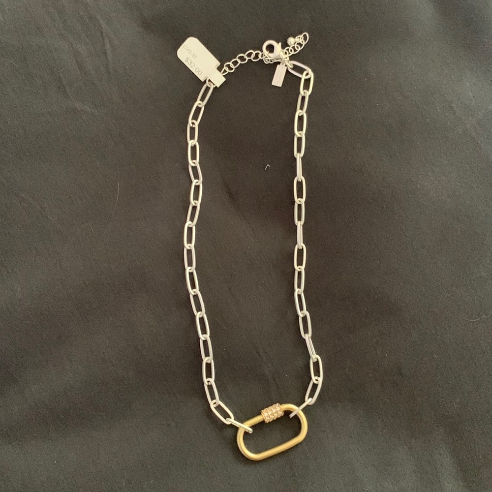 Mixed metal chain necklace